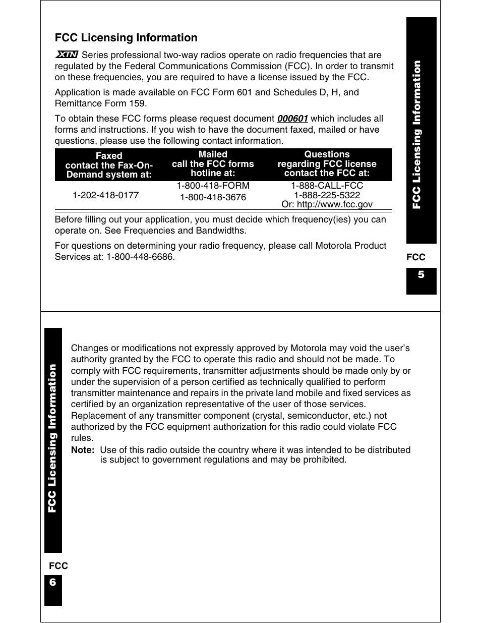Motorola XU2100 User Manual | Page 4 / 35