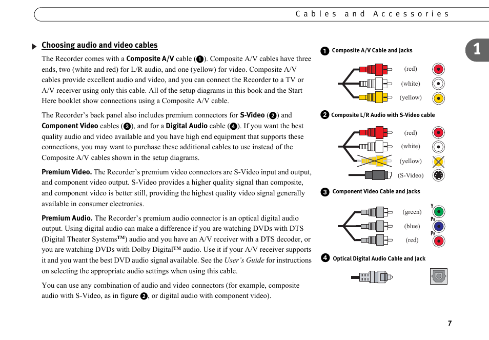 Choosing audio and video cables | Motorola DVD User Manual | Page 12 / 65