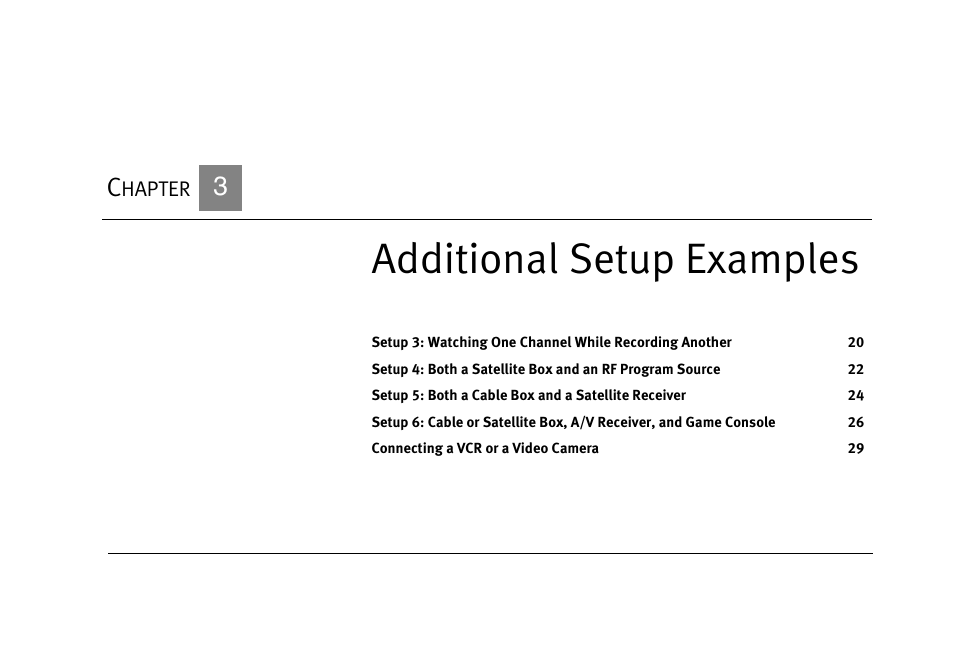 Additional setup examples, Chapter 3: additional setup examples | Motorola DVD User Manual | Page 24 / 65