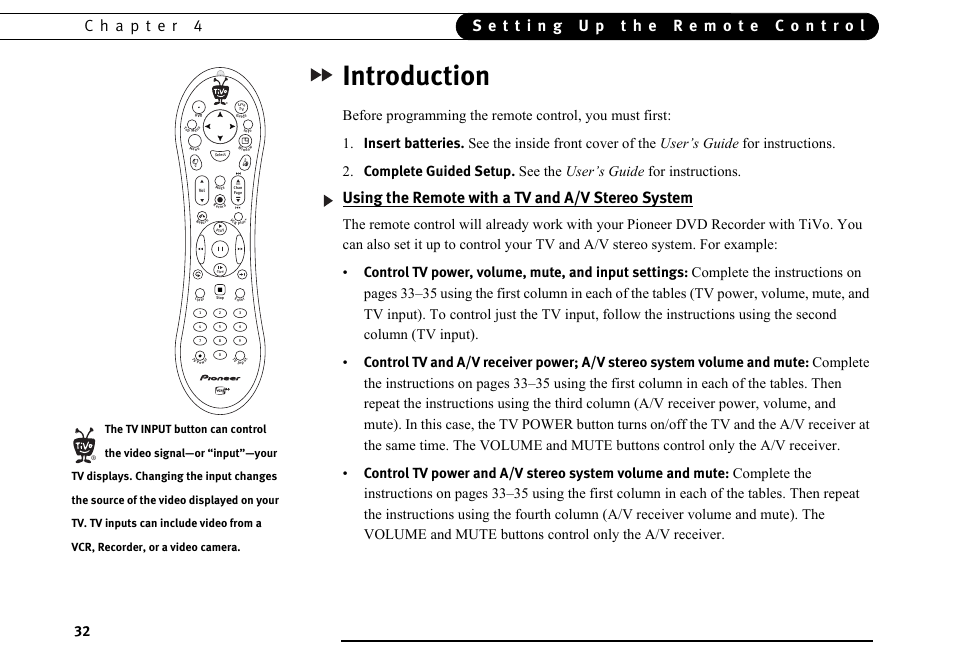 Introduction, Using the remote with a tv and a/v stereo system | Motorola DVD User Manual | Page 37 / 65