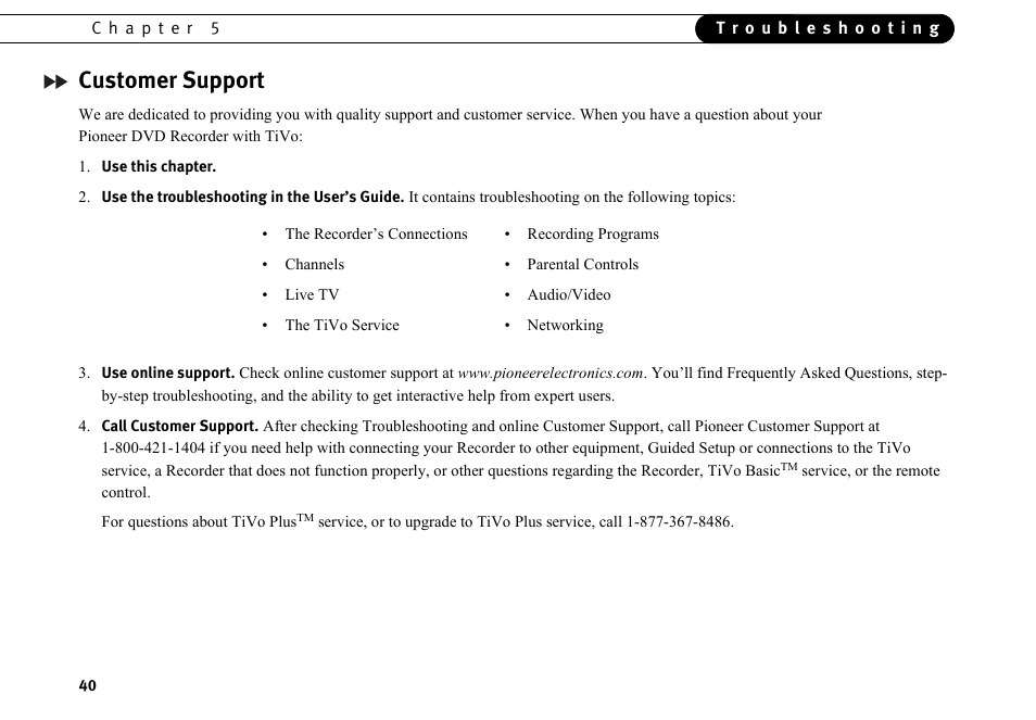 Customer support | Motorola DVD User Manual | Page 45 / 65