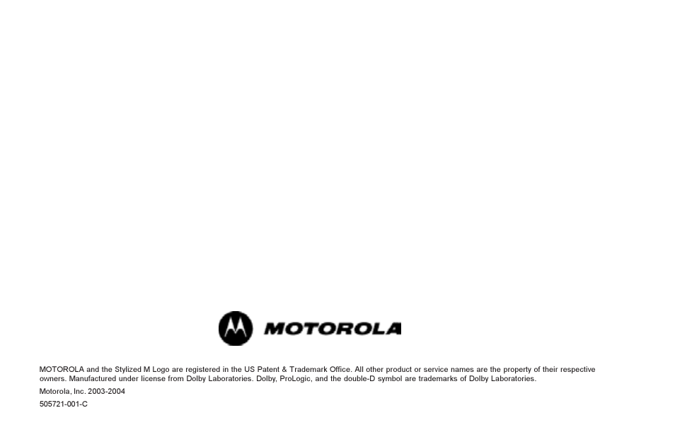 Motorola DSR500 User Manual | Page 28 / 28