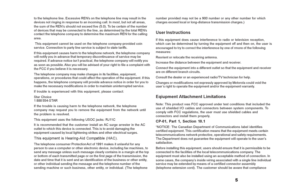 Motorola DSR500 User Manual | Page 5 / 28