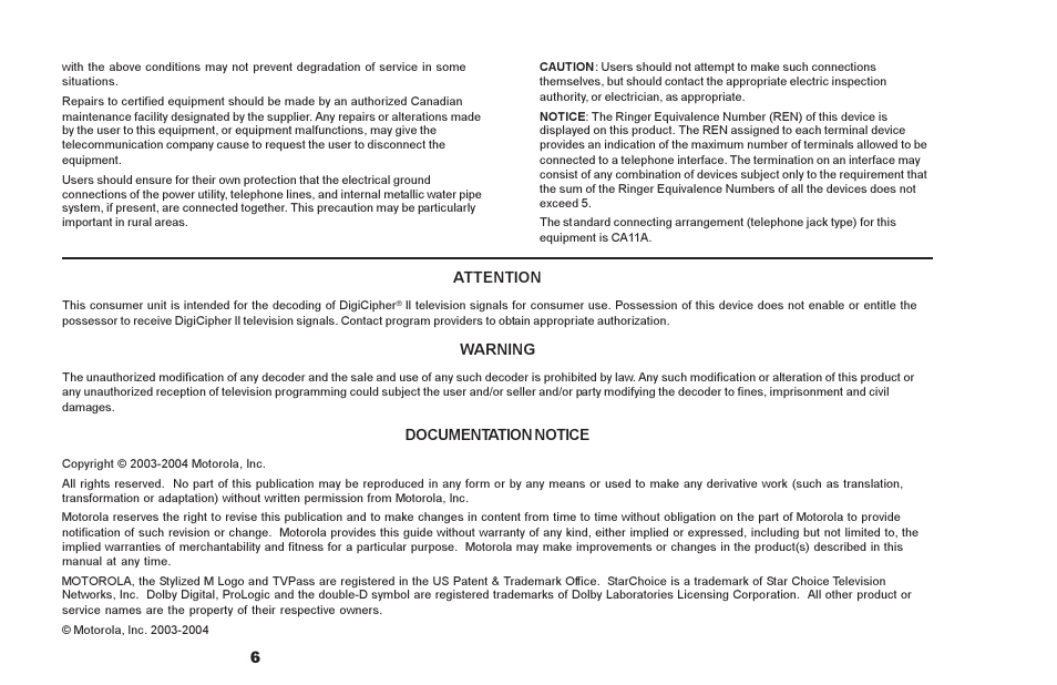 Motorola DSR500 User Manual | Page 6 / 28