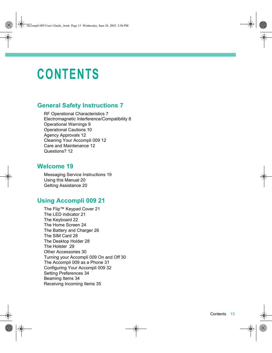 Motorola 009 User Manual | Page 13 / 190