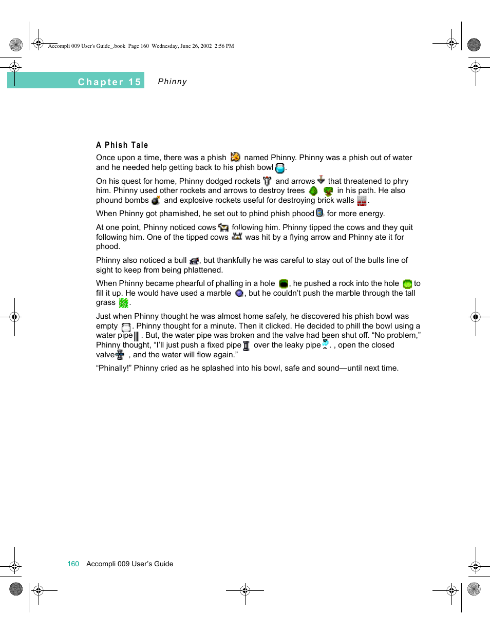 A phish tale | Motorola 009 User Manual | Page 160 / 190