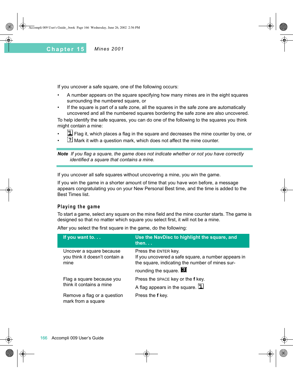 Playing the game | Motorola 009 User Manual | Page 166 / 190