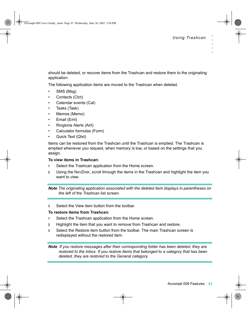 Motorola 009 User Manual | Page 43 / 190