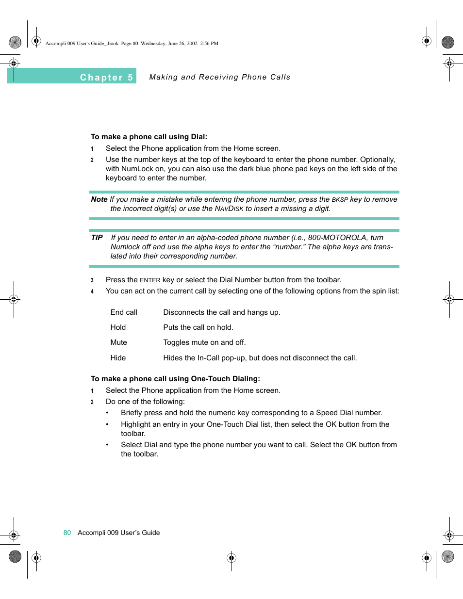 Motorola 009 User Manual | Page 80 / 190