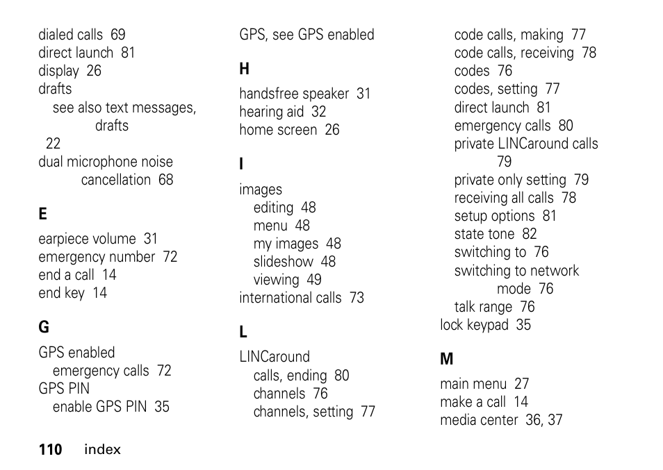 Motorola BRUTE I686 User Manual | Page 114 / 118