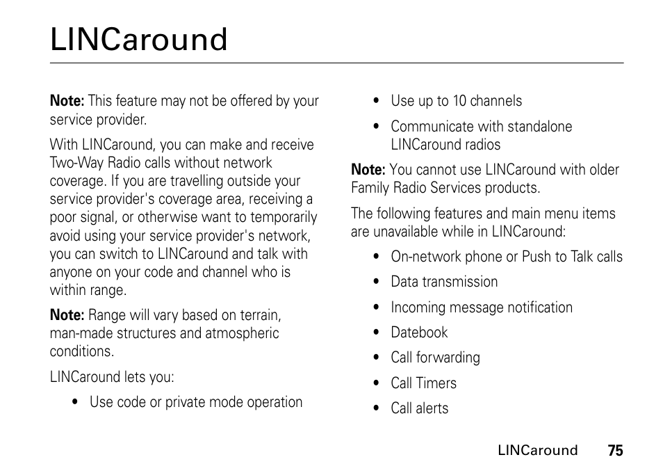 Lincaround | Motorola BRUTE I686 User Manual | Page 79 / 118