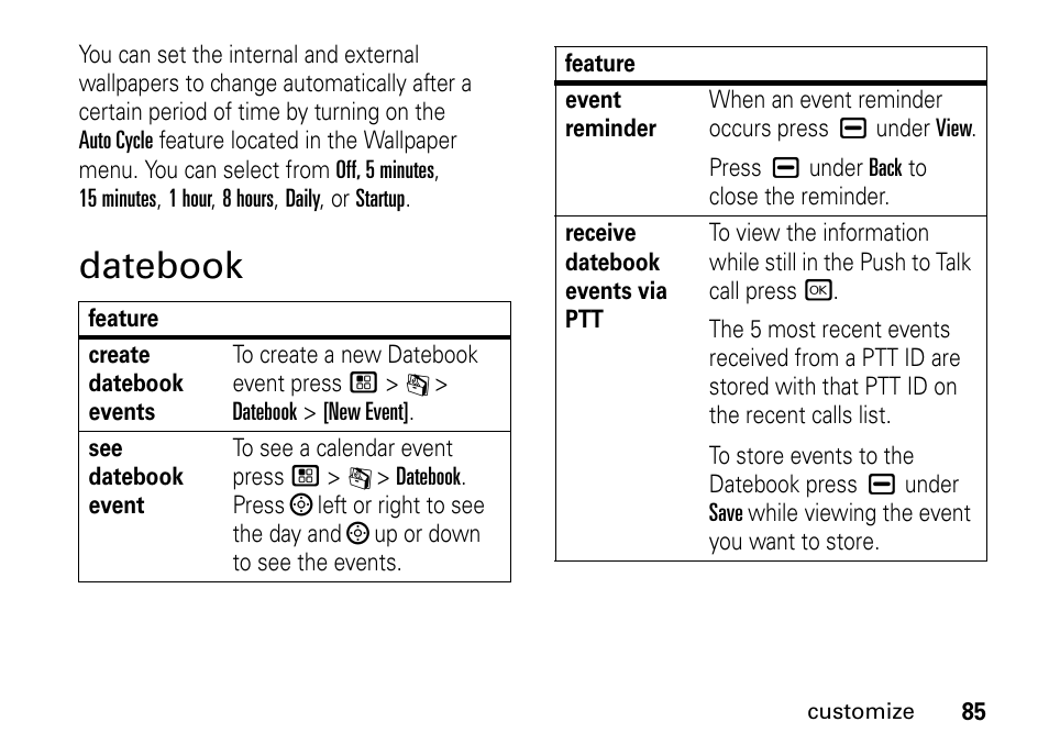 Datebook | Motorola BRUTE I686 User Manual | Page 89 / 118