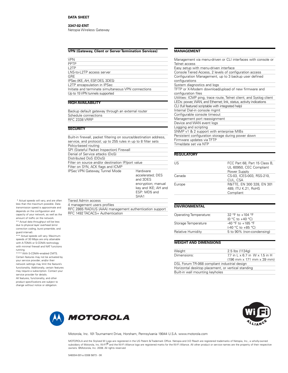Motorola Netopia 3347-02-ENT User Manual | Page 3 / 3
