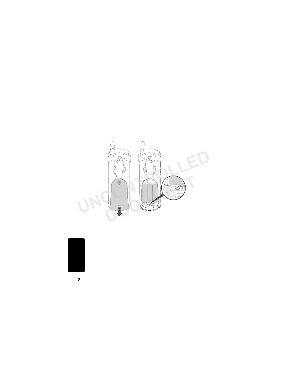 Charging the battery, Uncontrolled document | Motorola MD780 Series User Manual | Page 17 / 71