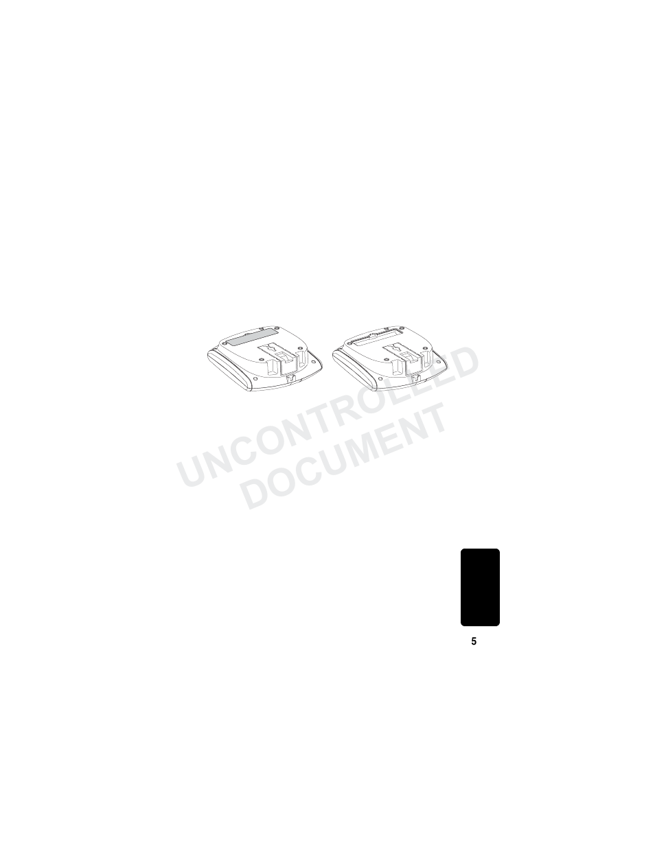 Installing backup batteries, Uncontrolled document | Motorola MD780 Series User Manual | Page 20 / 71