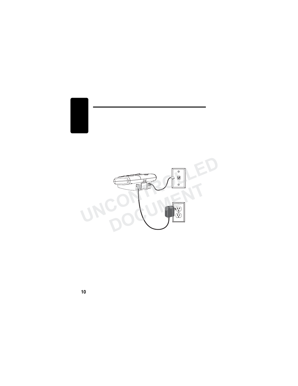Installation, Installing the phone on a desk, Uncontrolled document | Motorola MD780 Series User Manual | Page 25 / 71