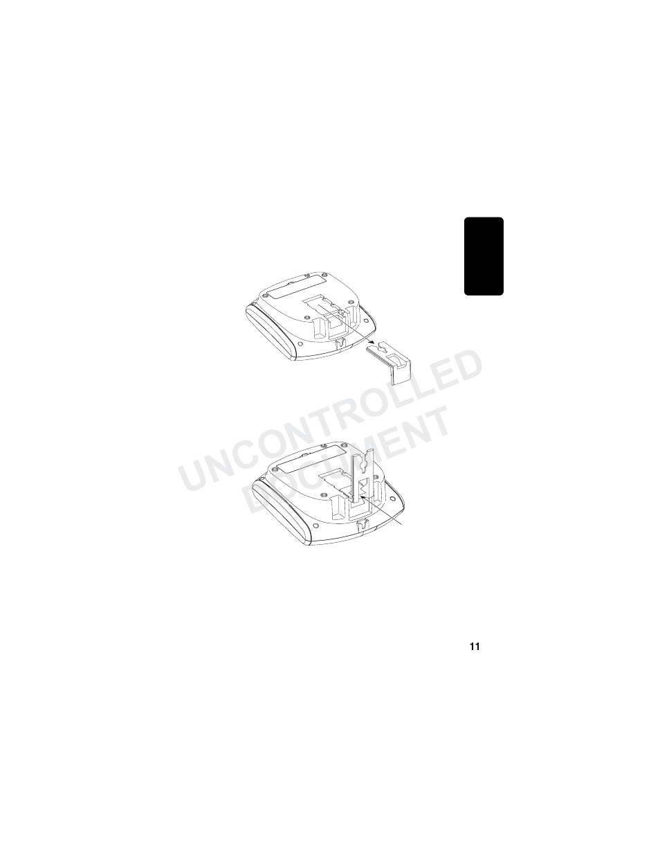 Installing the phone on the wall, Uncontrolled document | Motorola MD780 Series User Manual | Page 26 / 71