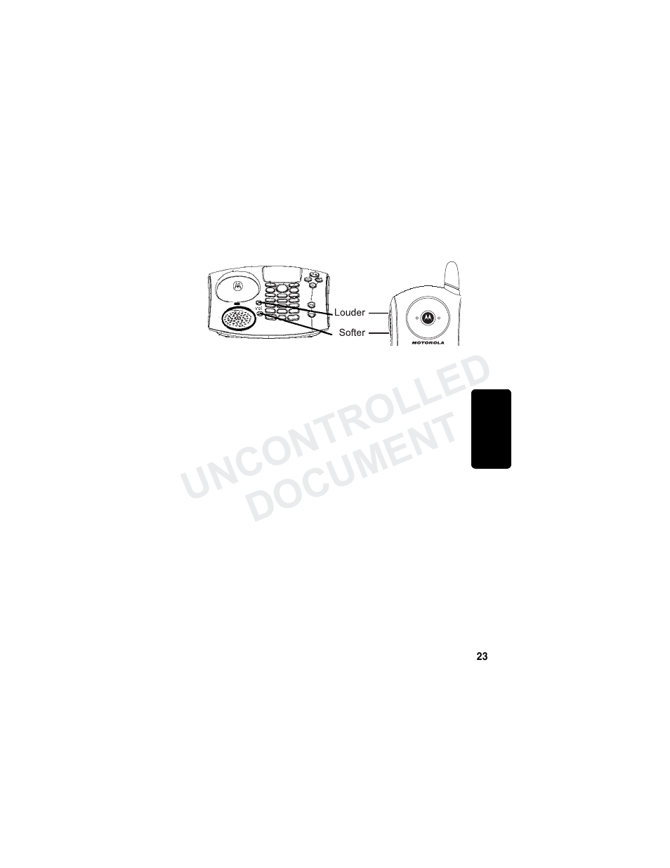 Adjusting the volume during a call, Inserting pauses in a number, Using automated dialing | Re m in a r y, Uncontrolled document | Motorola MD780 Series User Manual | Page 38 / 71