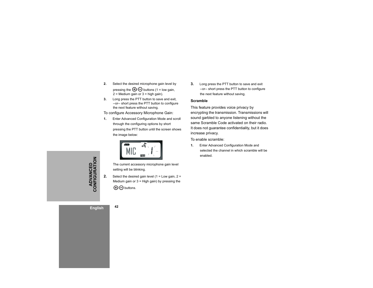 Scramble | Motorola RDM2020 User Manual | Page 50 / 78