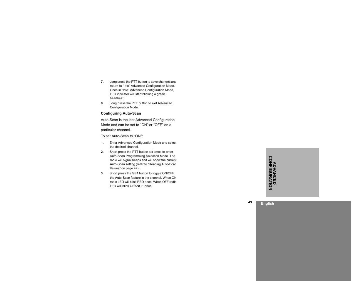 Configuring auto-scan | Motorola RDM2020 User Manual | Page 57 / 78