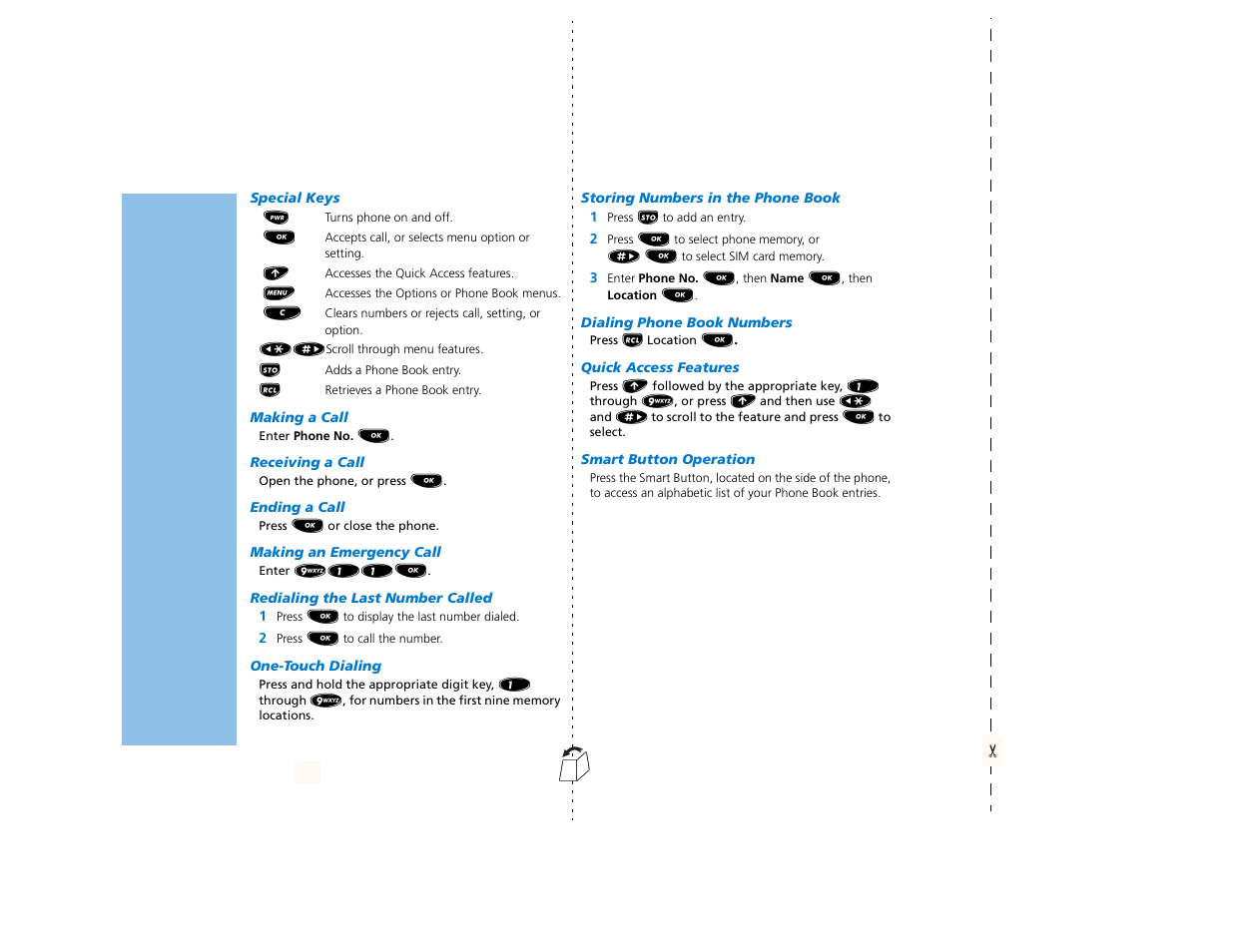 Quic k ref erence | Motorola PCS telephone User Manual | Page 2 / 82