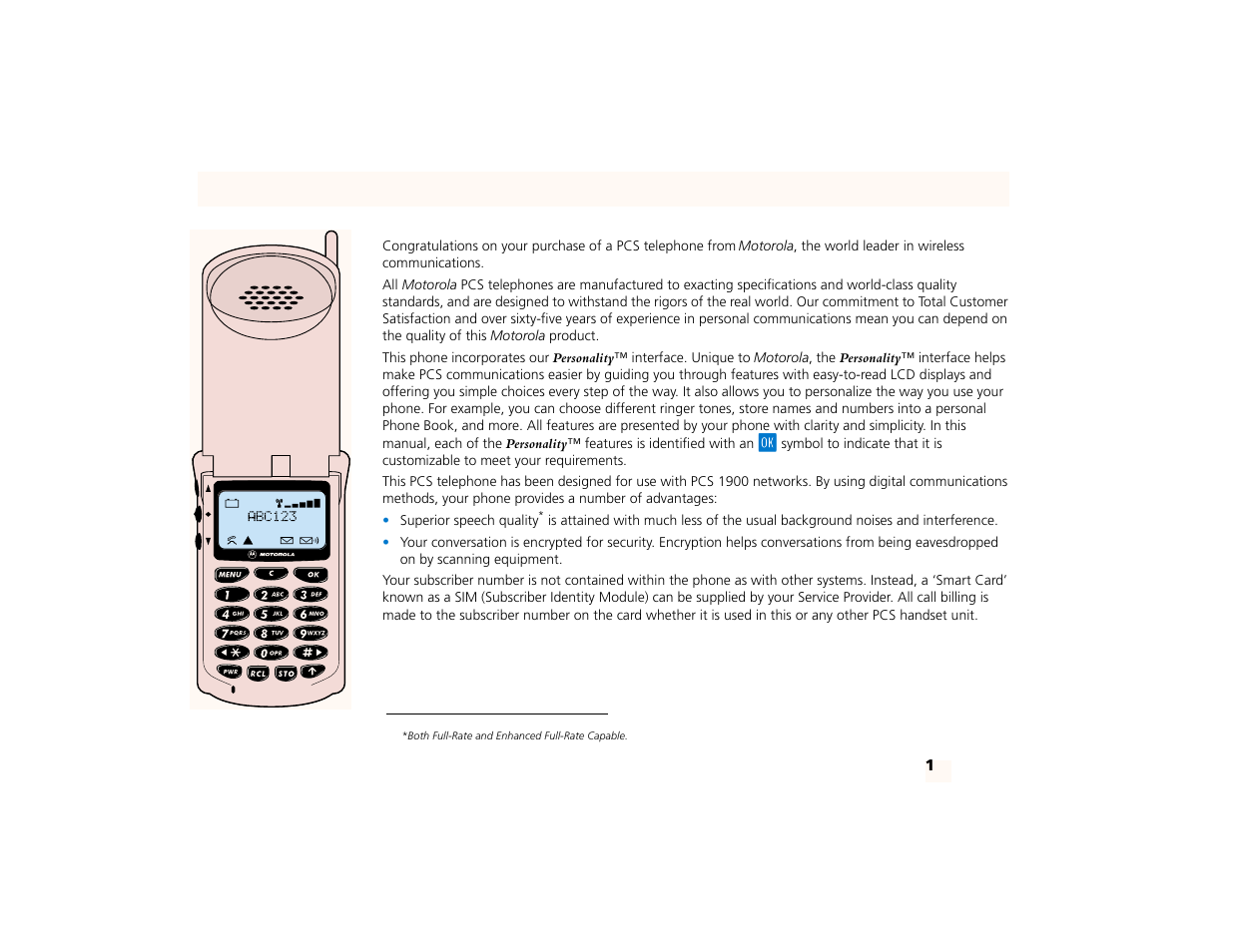 Introduction | Motorola PCS telephone User Manual | Page 3 / 82