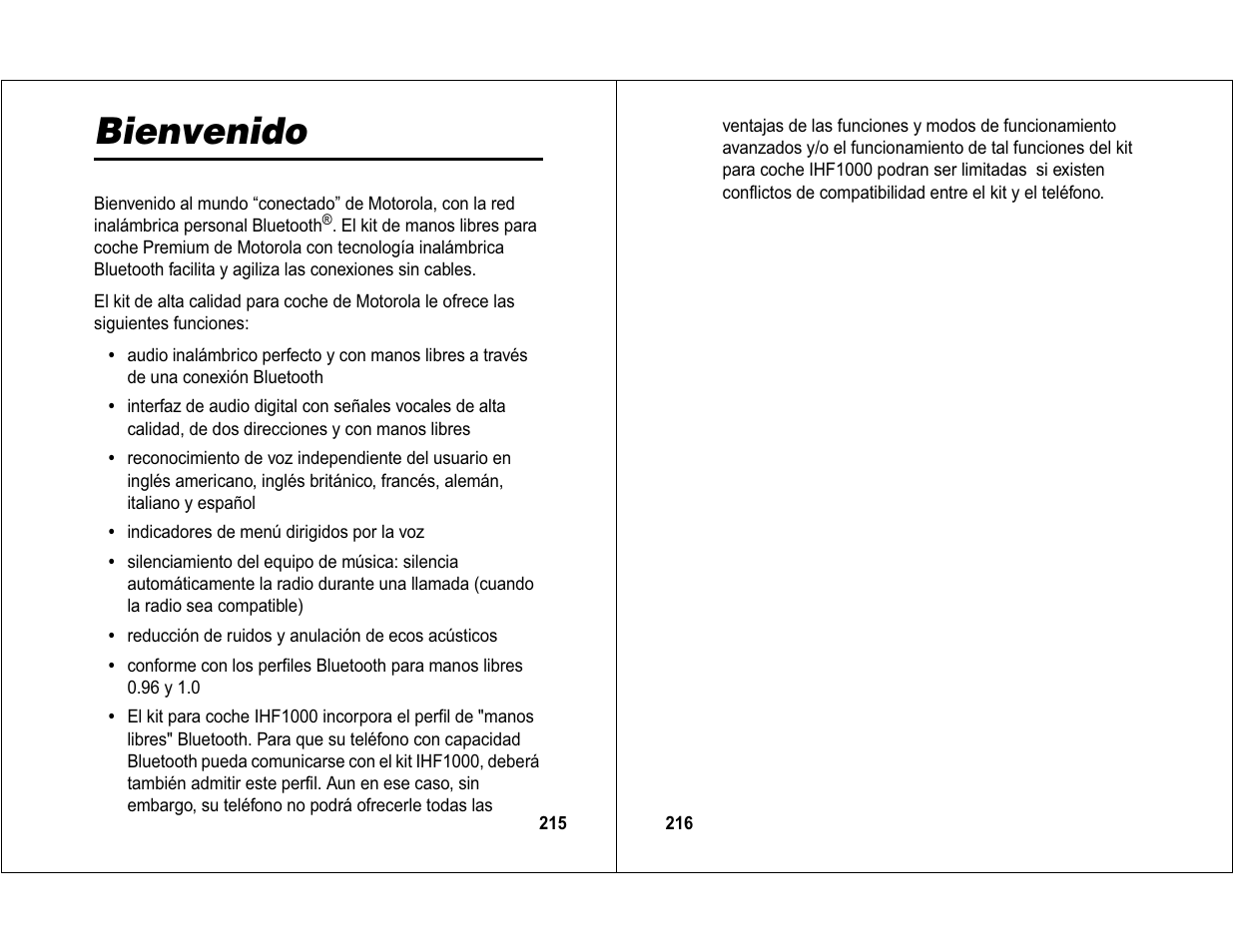 Bienvenido | Motorola 6840420Z01-AD User Manual | Page 112 / 141