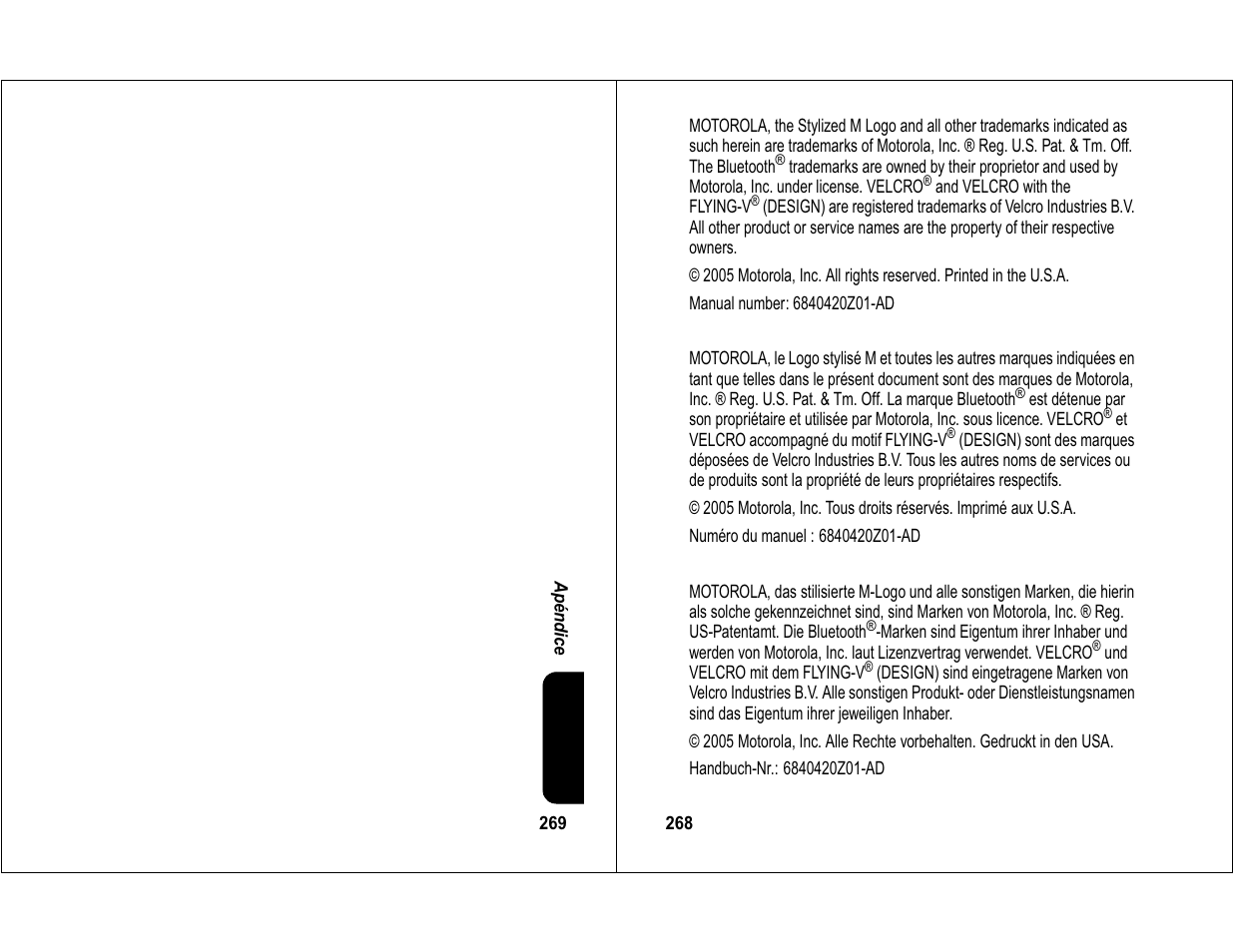 Motorola 6840420Z01-AD User Manual | Page 140 / 141