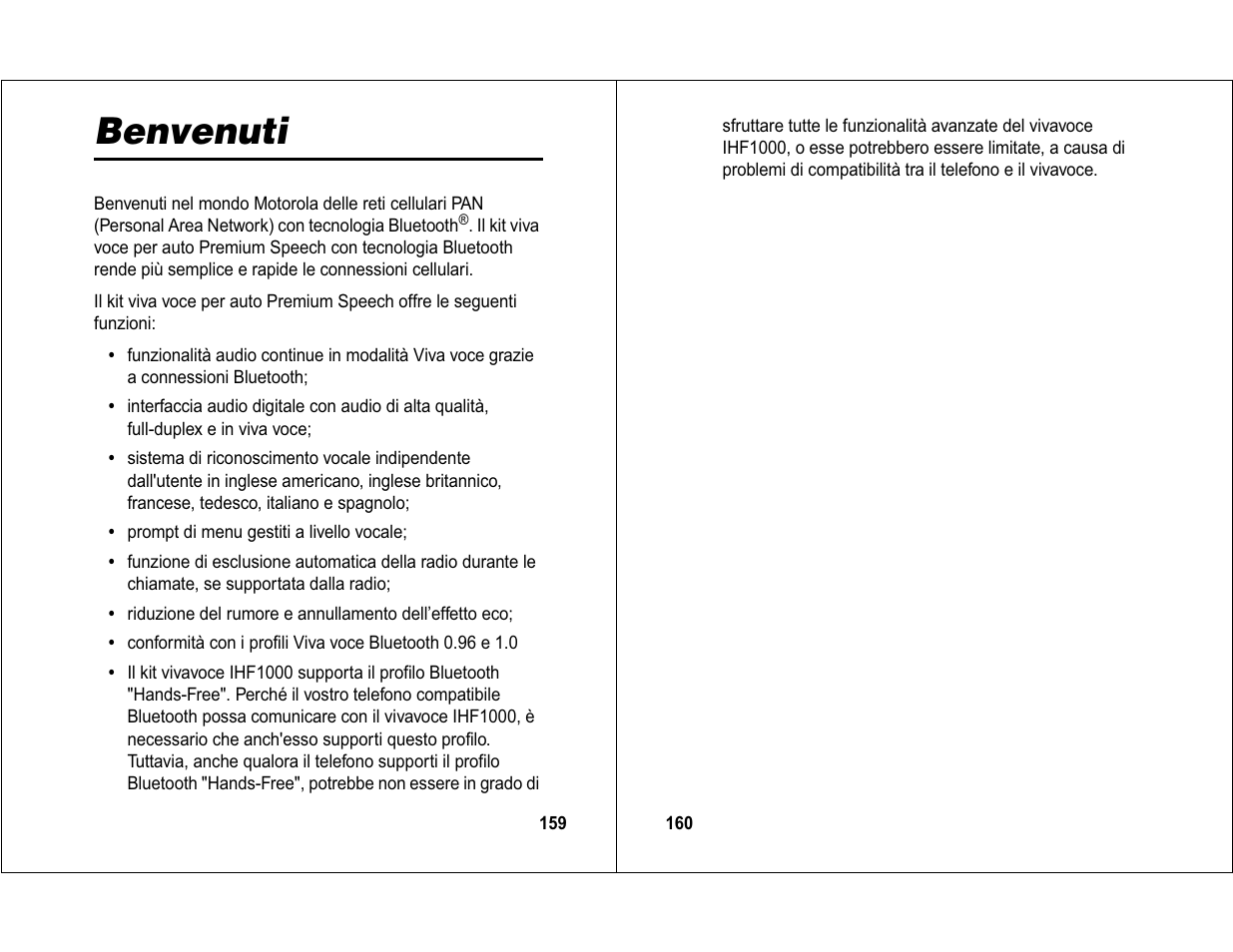 Benvenuti | Motorola 6840420Z01-AD User Manual | Page 83 / 141
