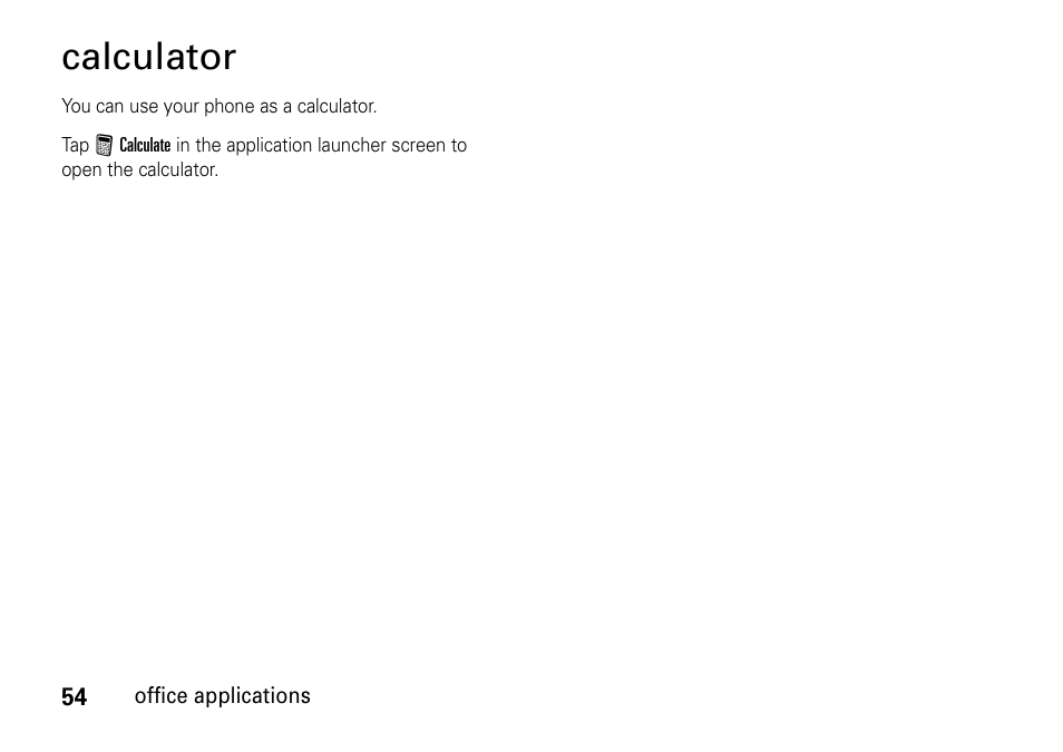 Calculator | Motorola 6802937J48 User Manual | Page 56 / 88