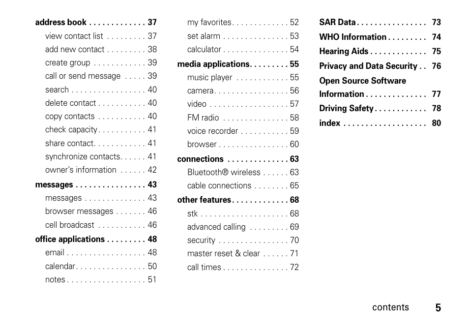 Motorola 6802937J48 User Manual | Page 7 / 88