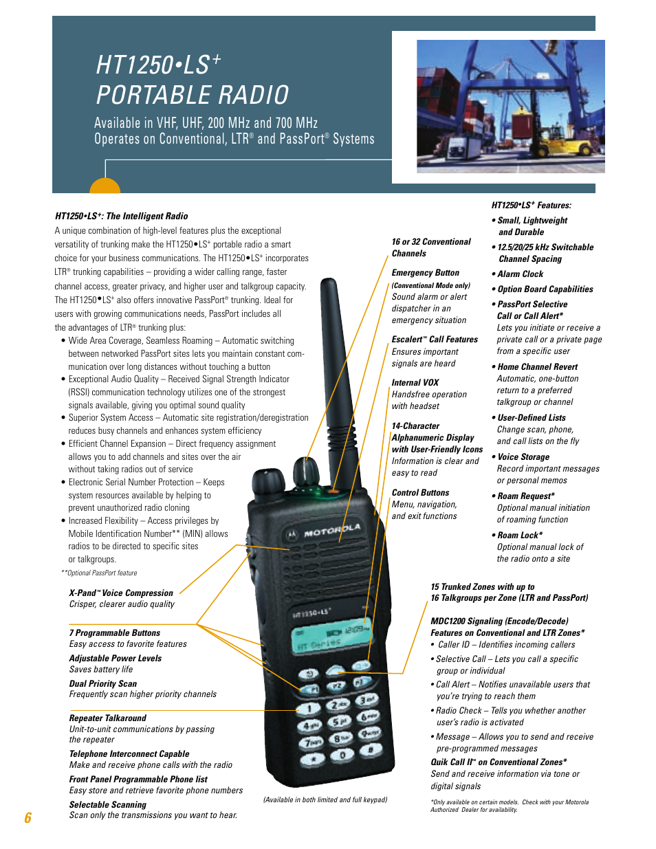 Ht1250, Portable radio, And passport | Systems | Motorola HT750 User Manual | Page 6 / 30