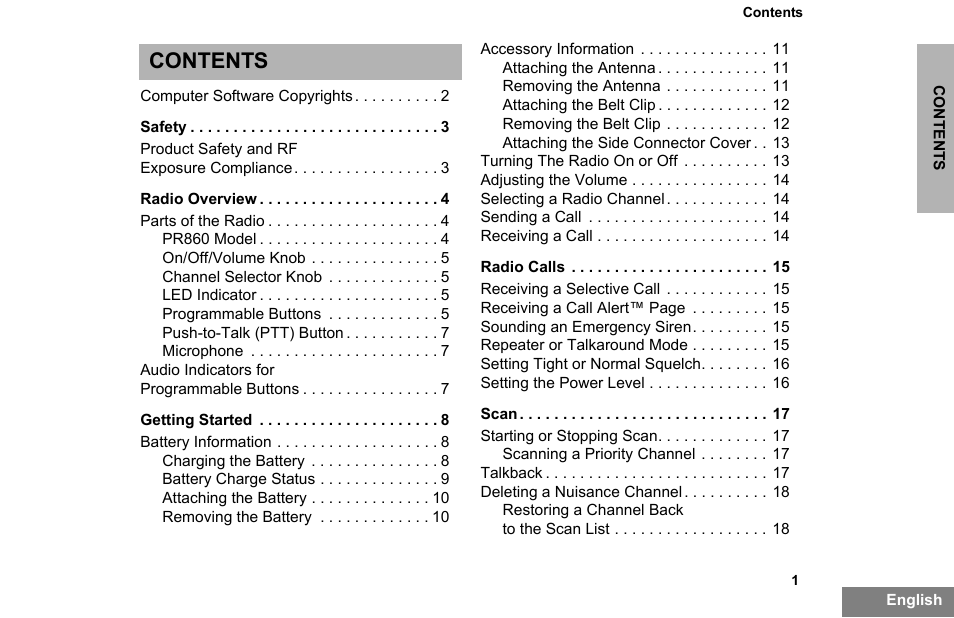 Motorola PR860 User Manual | Page 3 / 28