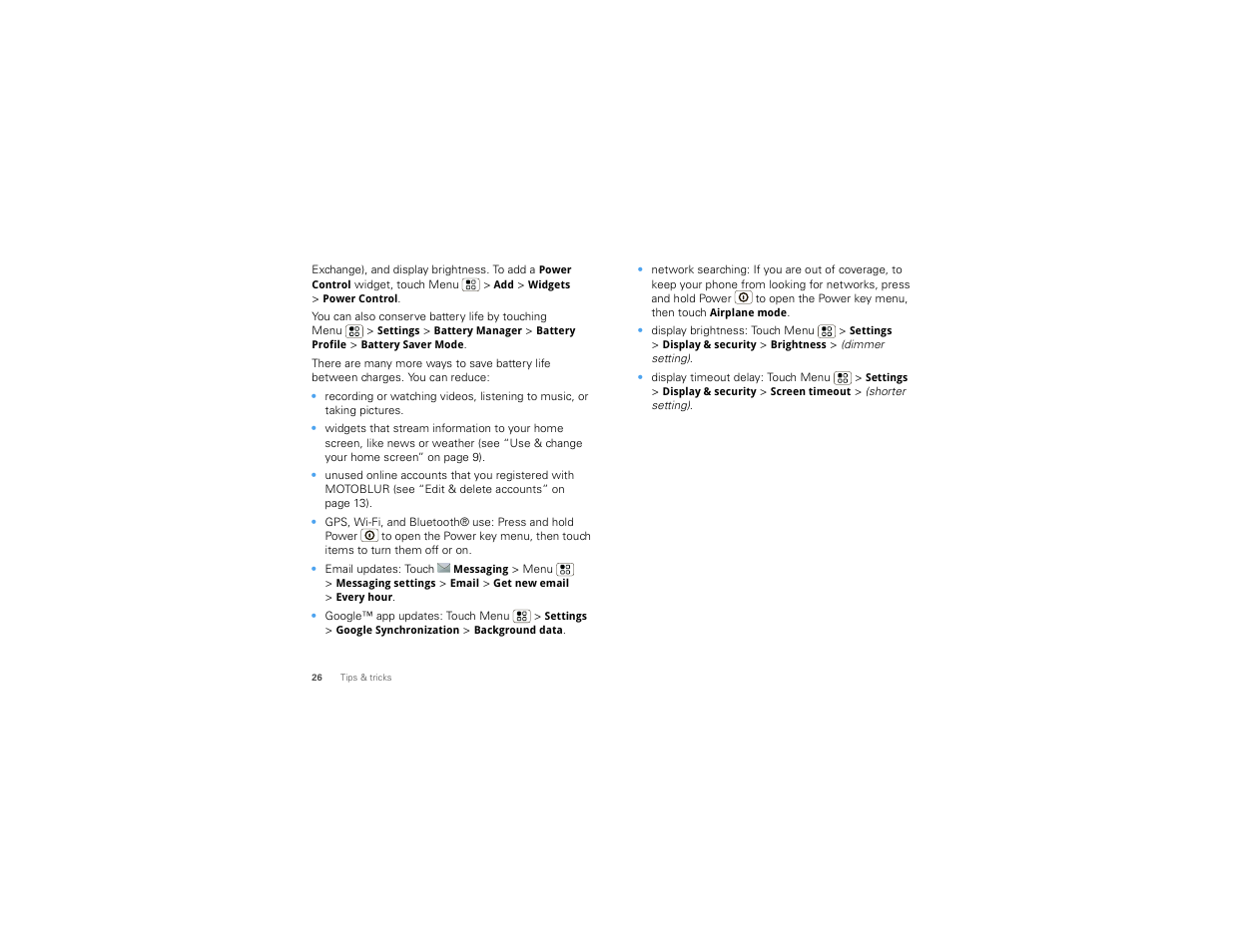 Motorola Devour 68000202479-A User Manual | Page 28 / 73