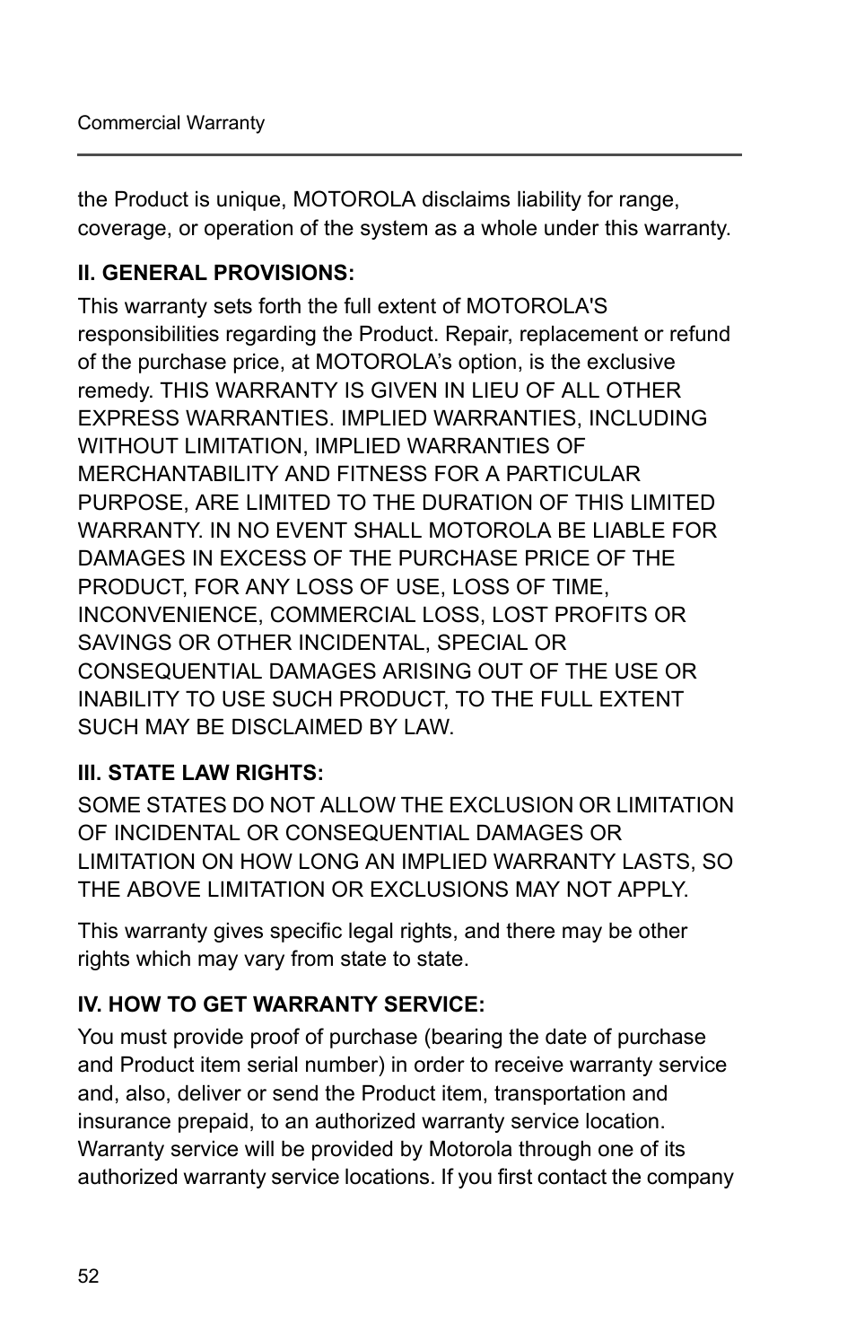 Motorola PR1500 User Manual | Page 62 / 70