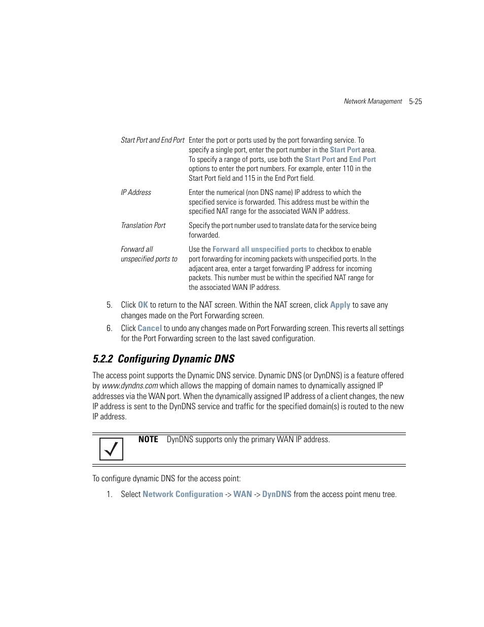 2 configuring dynamic dns, Configuring dynamic dns -25 | Motorola AP-51XX User Manual | Page 173 / 698