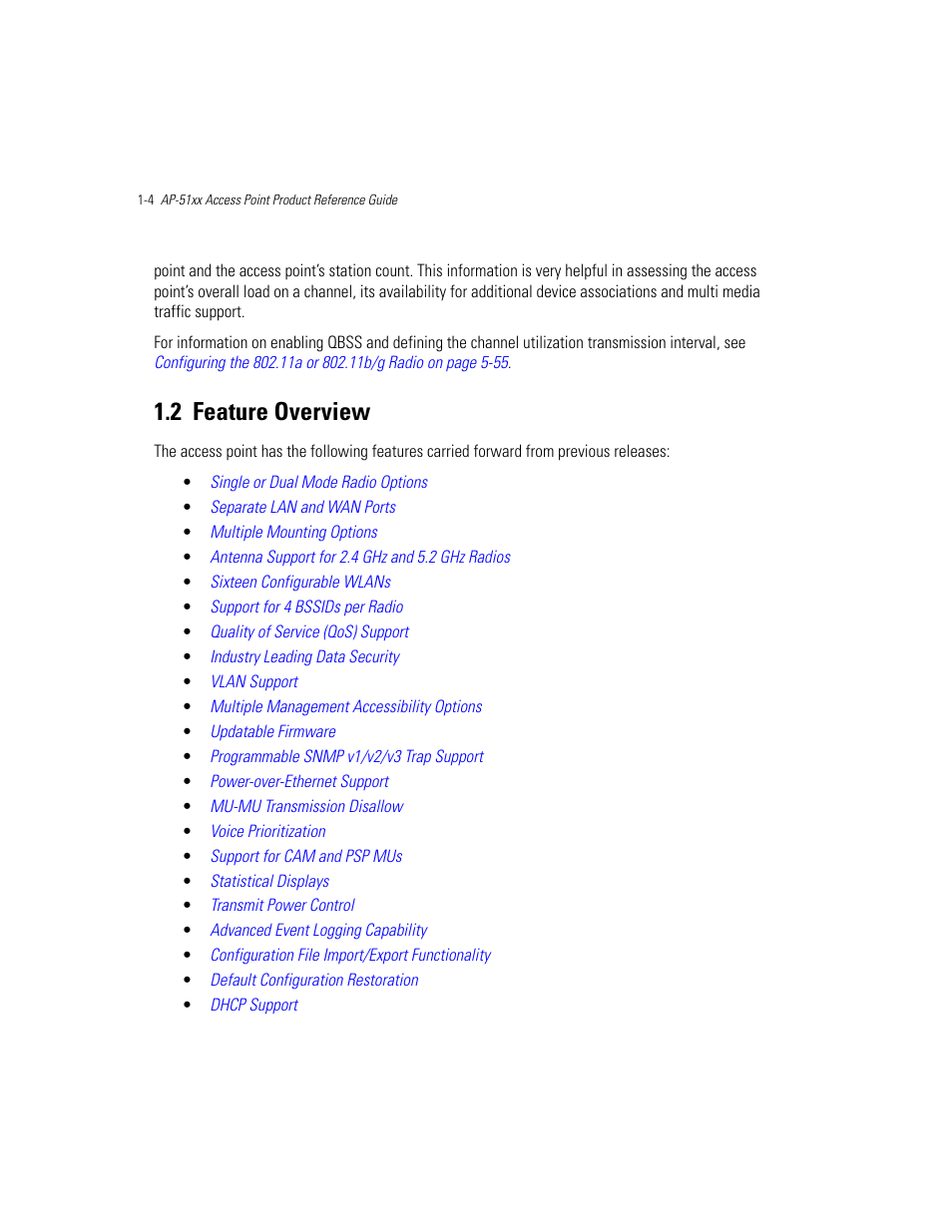 2 feature overview, Feature overview -4 | Motorola AP-51XX User Manual | Page 20 / 698