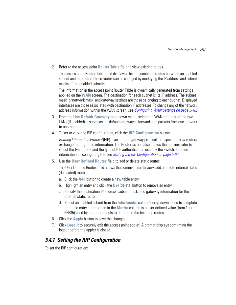 1 setting the rip configuration, Setting the rip configuration -67 | Motorola AP-51XX User Manual | Page 215 / 698