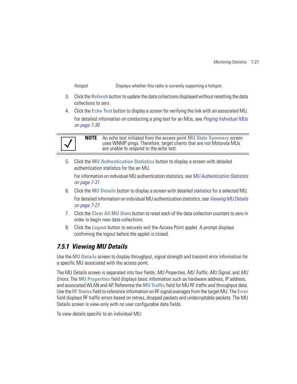 1 viewing mu details, Viewing mu details -27 | Motorola AP-51XX User Manual | Page 325 / 698