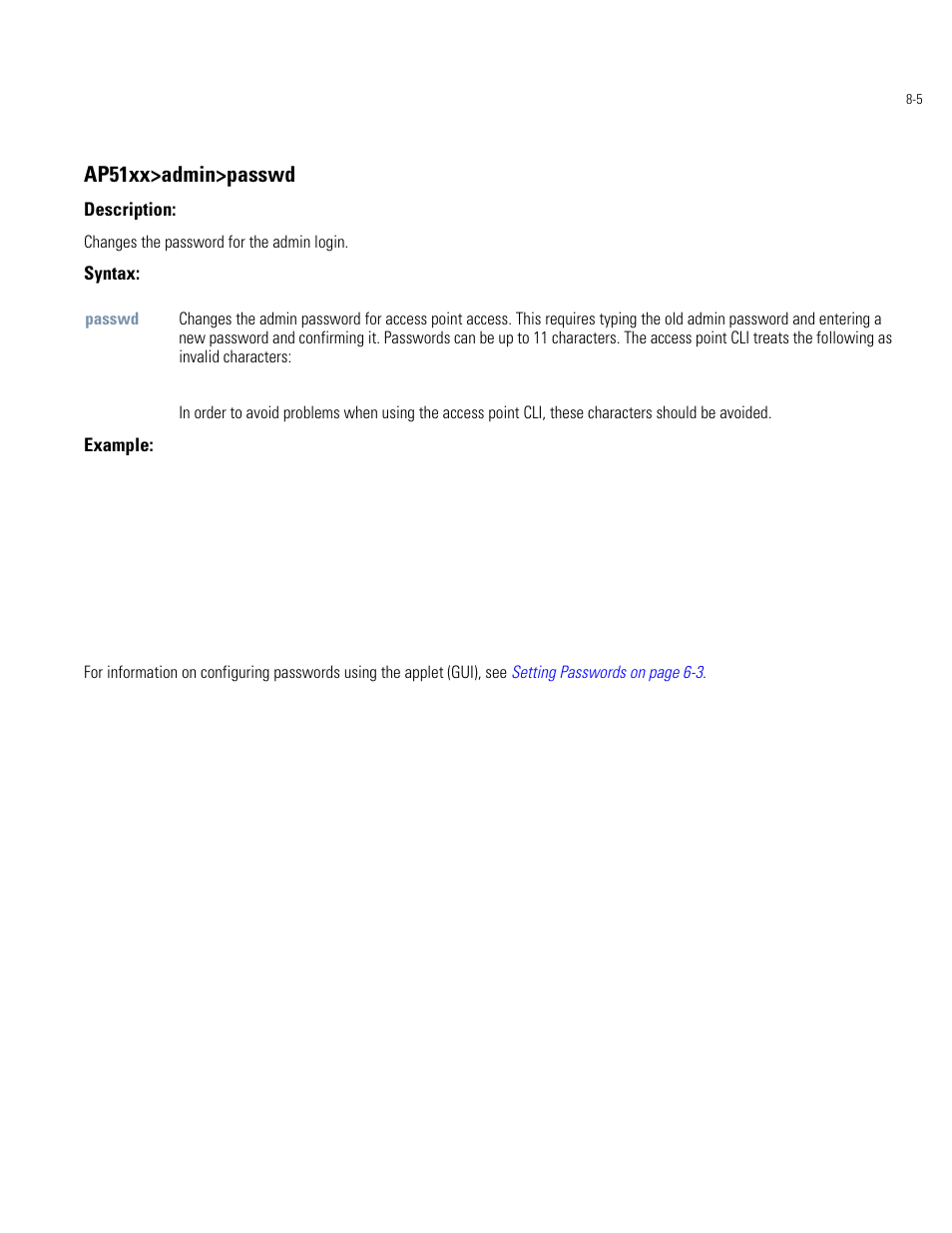 Ap51xx>admin>passwd | Motorola AP-51XX User Manual | Page 339 / 698