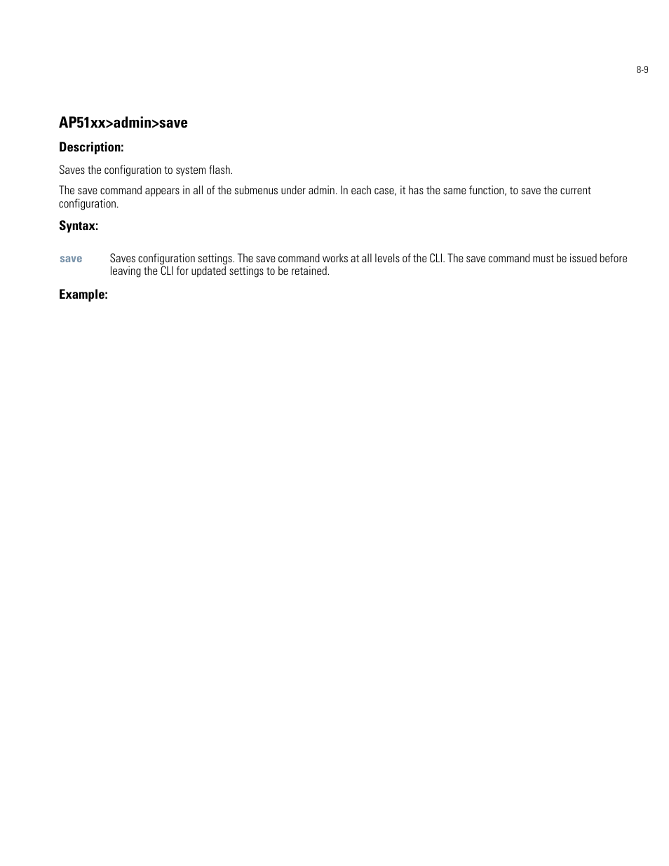 Ap51xx>admin>save | Motorola AP-51XX User Manual | Page 343 / 698