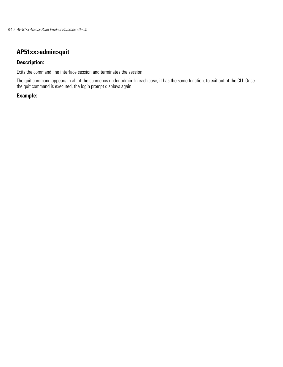 Ap51xx>admin>quit | Motorola AP-51XX User Manual | Page 344 / 698