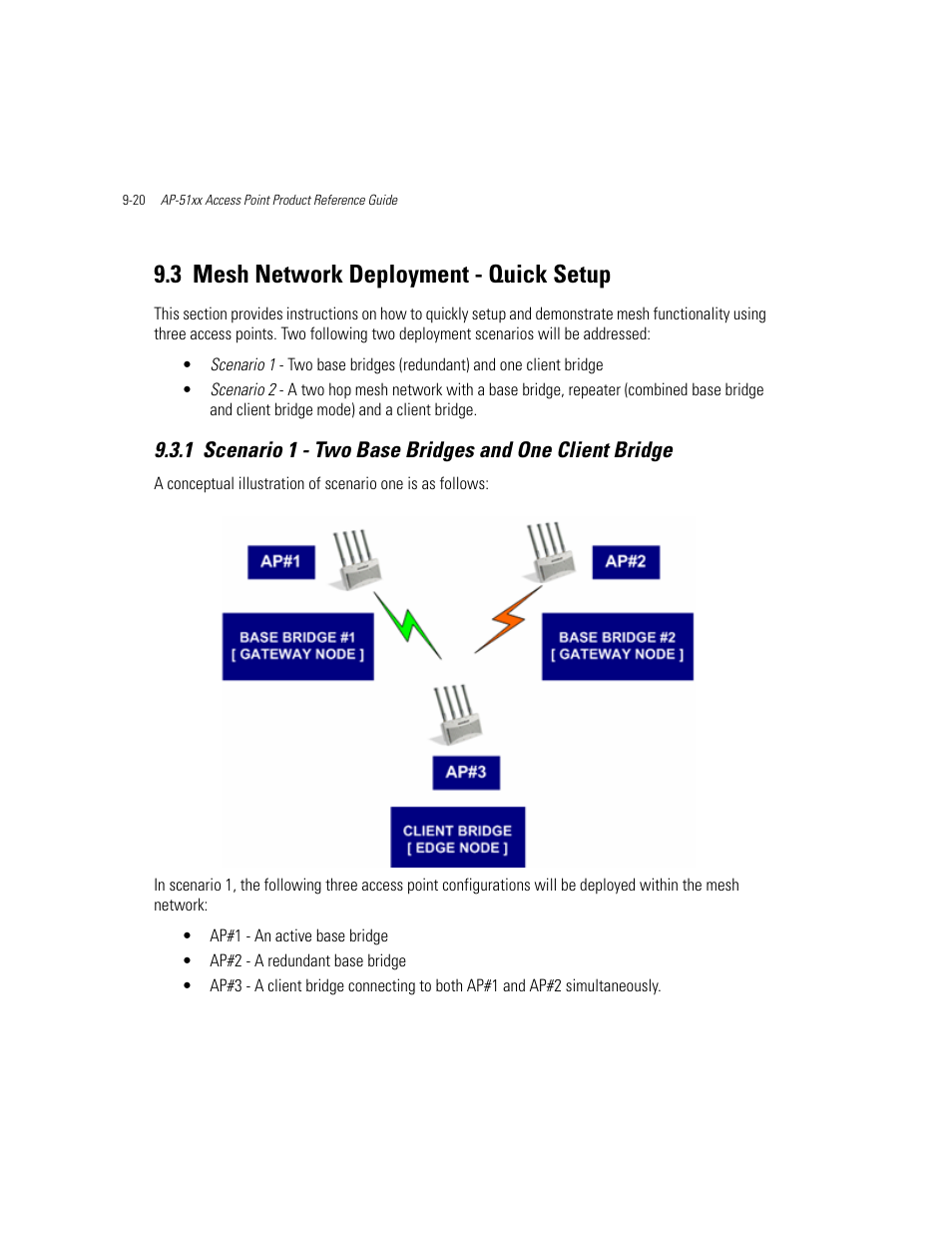 3 mesh network deployment - quick setup, Mesh network deployment - quick setup -20, Mesh network | Mesh | Motorola AP-51XX User Manual | Page 608 / 698