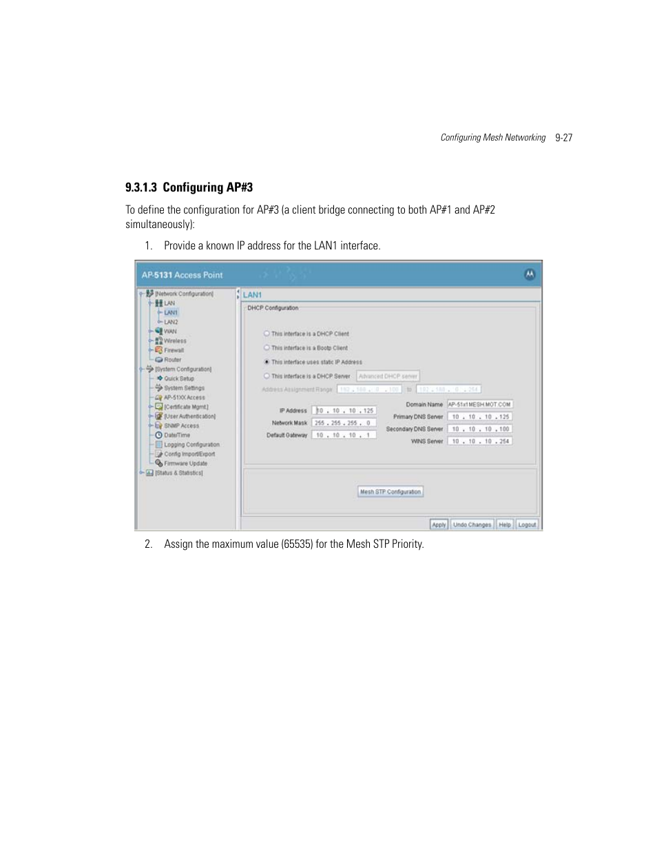 3 configuring ap#3, Configuring ap#3 -27 | Motorola AP-51XX User Manual | Page 615 / 698