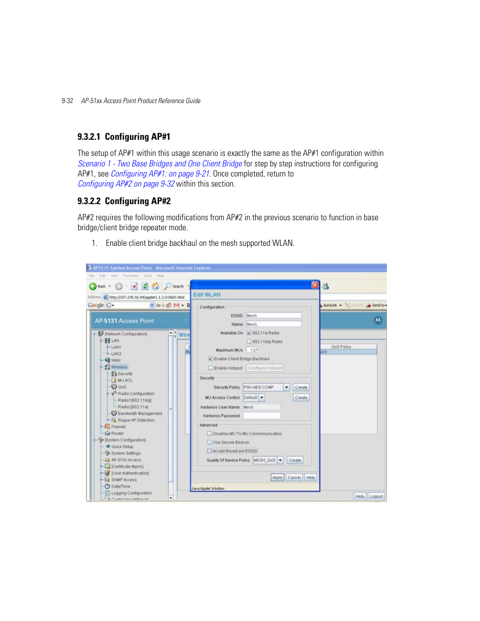 1 configuring ap#1, 2 configuring ap#2, Configuring ap#1 -32 configuring ap#2 -32 | Motorola AP-51XX User Manual | Page 620 / 698