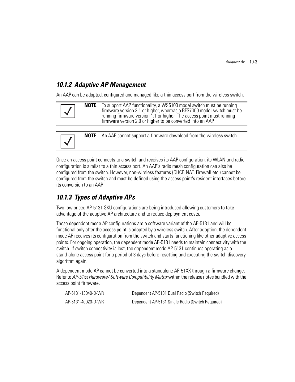 2 adaptive ap management, 3 types of adaptive aps, Adaptive ap management -3 types of adaptive aps -3 | Adaptive ap management, Types of adaptive aps | Motorola AP-51XX User Manual | Page 631 / 698