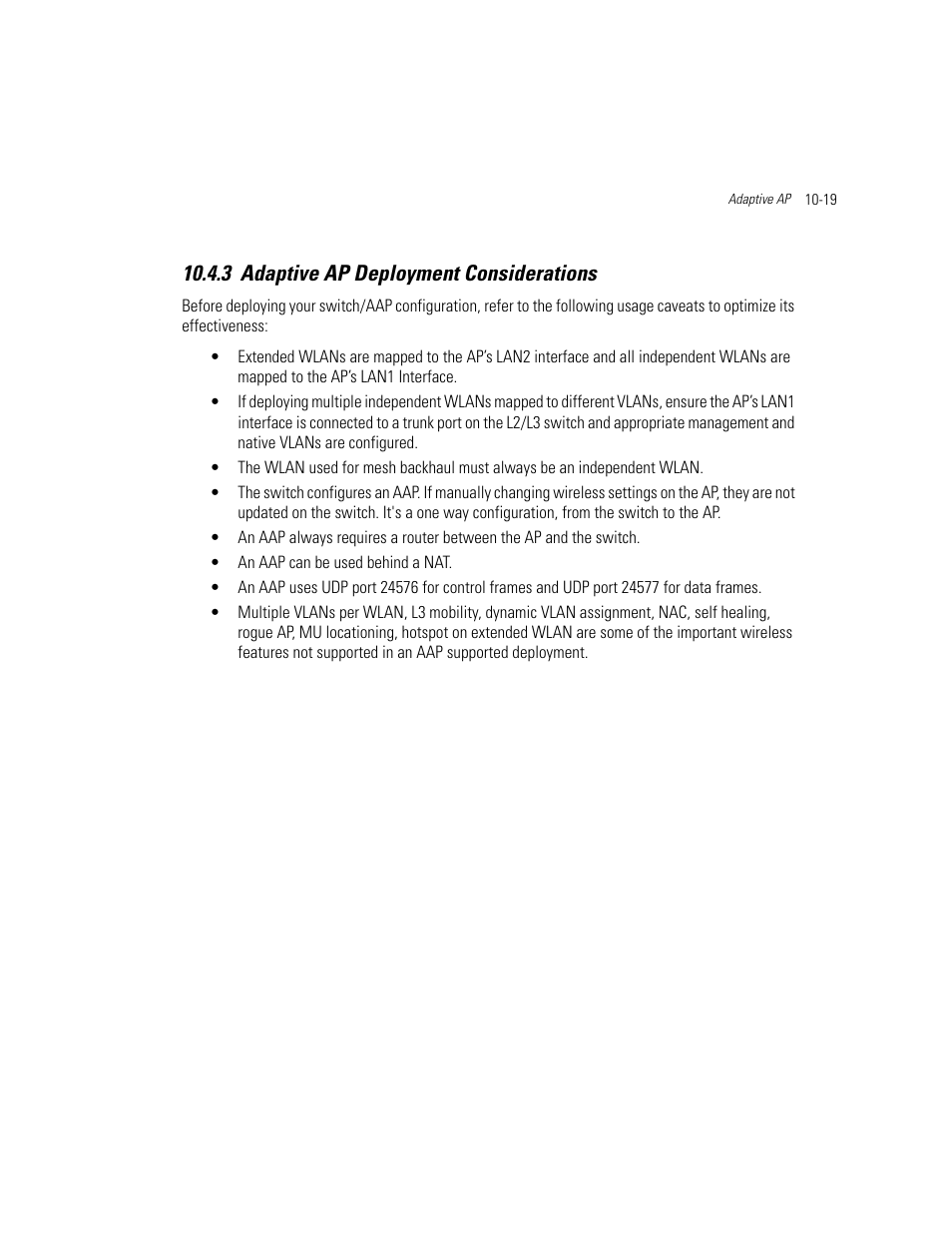 3 adaptive ap deployment considerations, Adaptive ap deployment considerations -19 | Motorola AP-51XX User Manual | Page 647 / 698