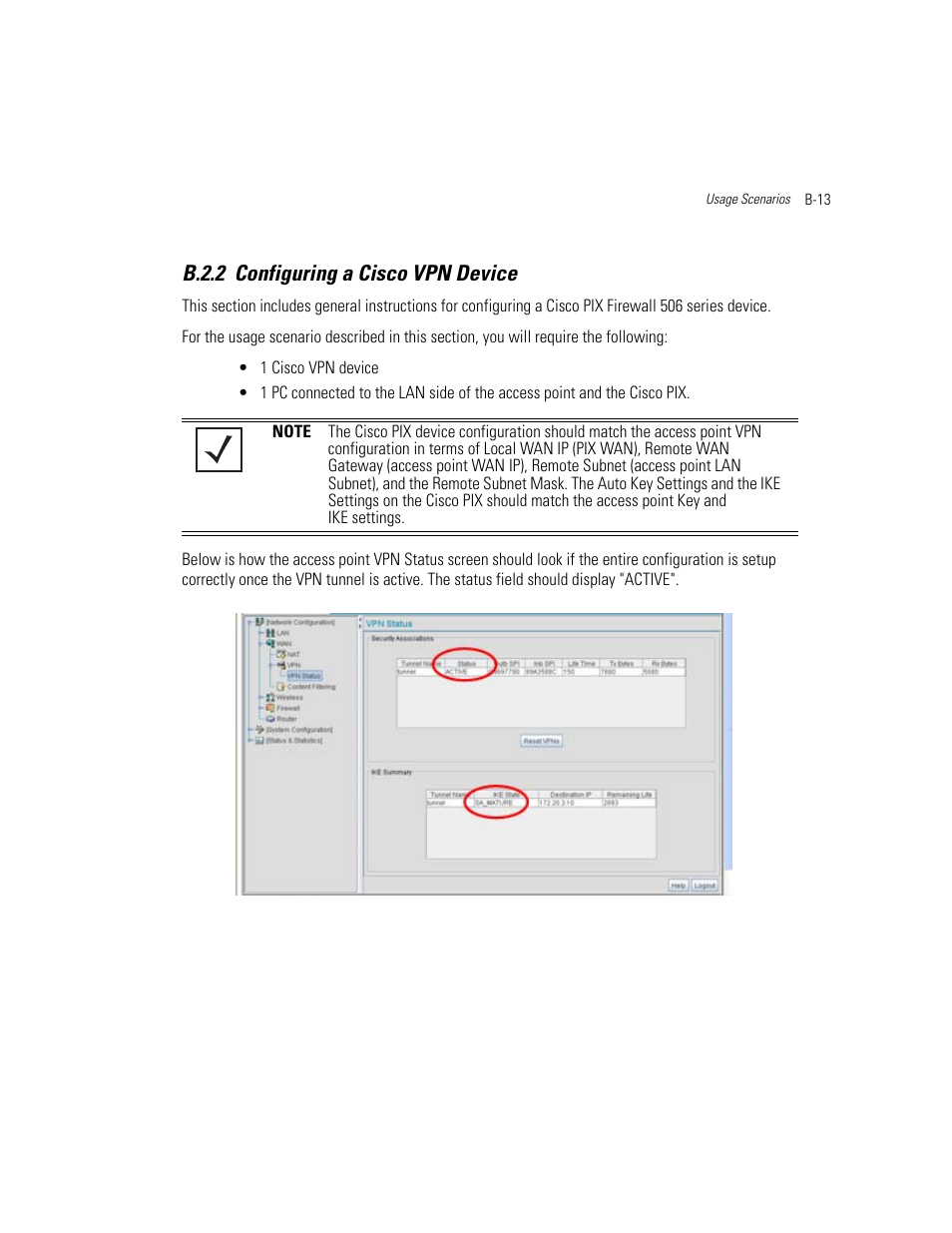 B.2.2 configuring a cisco vpn device | Motorola AP-51XX User Manual | Page 679 / 698