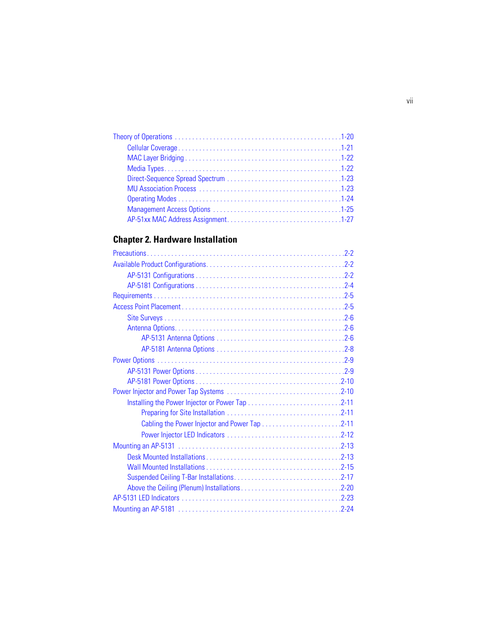 Motorola AP-51XX User Manual | Page 7 / 698