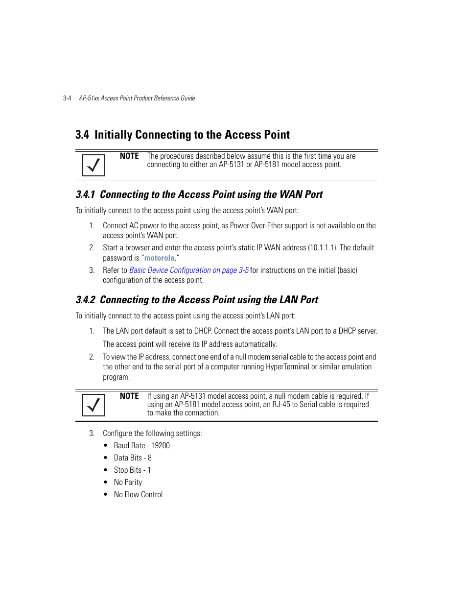 4 initially connecting to the access point, Initially connecting to the access point -4 | Motorola AP-51XX User Manual | Page 80 / 698